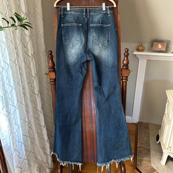 Risen High Rise Boot Flare Stretch Jeans 7 28 - Picture 6 of 10